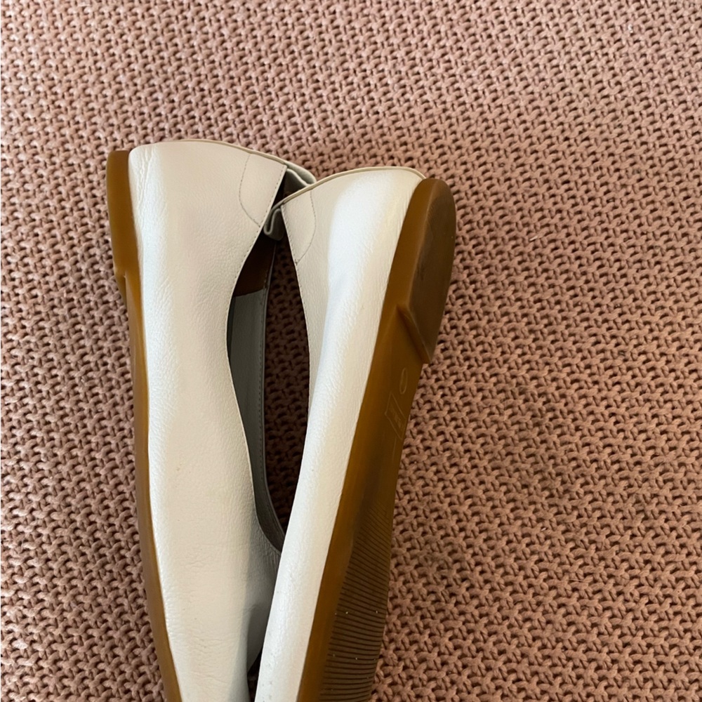 Everlane The Italian Leather Day Glove White Flat Shoes Size 7.5 - Picture 2 of 5